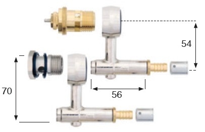 VANNE ROBINET BITUBE KIT HYDRAULIQUE MMA DANFOSS HEIMEIER TKM