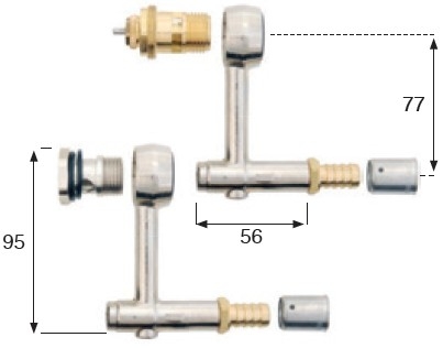 VANNE ROBINET BITUBE KIT HYDRAULIQUE MMA DANFOSS HEIMEIER TKM