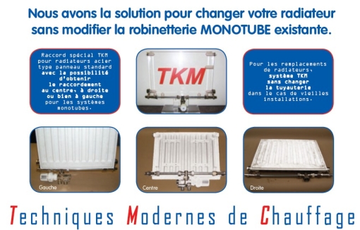 TKM ROBINET MONOTUBE DE RADIATEUR RENOVATION : TMC