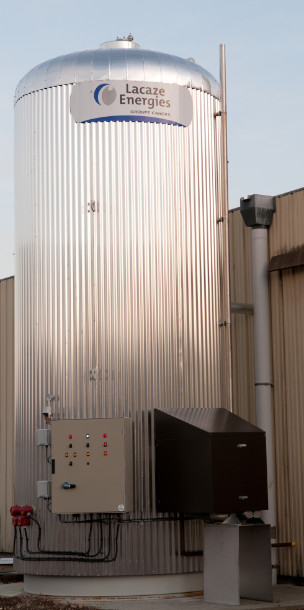BALLON STOCKAGE AGRO-ALIMENTAIRE AVEC BRULEUR GAZ HYDROGAZ INDUSTRIEL CUVE BACHE : LACAZE ENERGIES