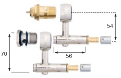 VANNE ROBINET BITUBE KIT HYDRAULIQUE MMA DANFOSS HEIMEIER TKM 